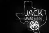 Texas Neon Jack Daniels Sign Black and White Horizontal Texas Neon Jack Daniels Sign black and white
