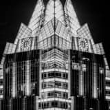 Top Of Frost Bank Building Black and White Square Top Of Frost Bank Building black and white