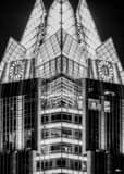 Top Of Frost Bank Building Black and White Vertical Top Of Frost Bank Building black and white