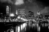 Baltimore Skyline Inner Harbor Black and White Horizontal Baltimore Skyline Inner Harbor black and white