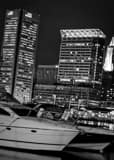 Baltimore Skyline Legg Mason Building Inner Harbor Black and White Vertical Baltimore Skyline Legg Mason Building Inner Harbor black and white