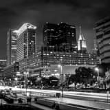Baltimore Skyline Pratt Street Black and White Square Baltimore Skyline Pratt Street black and white