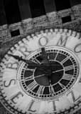 Bromo Seltzer Clock Face Black and White Vertical Bromo Seltzer Clock Face black and white
