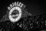 Camden Yards Scoreboard Clock Black and White Horizontal Camden Yards Scoreboard Clock black and white