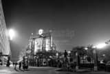 Oriole Park Camden Yards Eutaw Street Night Black and White Horizontal Oriole Park Camden Yards Eutaw Street Night black and white