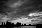 Boston Skyline East Boston Piers Black and White Horizontal Boston Skyline East Boston Piers black and white