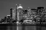 Boston Skyline Lopresti Park Black and White Horizontal Boston Skyline Lopresti Park black and white