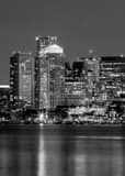 Boston Skyline Lopresti Park Black and White Vertical Boston Skyline Lopresti Park black and white