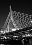 Bunker Hill Bridge Full Moon Black and White Vertical Bunker Hill Bridge Full Moon black and white