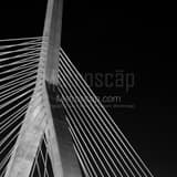Bunker Hill Bridge North Spire Black and White Square Bunker Hill Bridge North Spire black and white