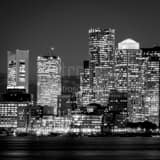 Federal Reserve Bank Building Boston Skyline Black and White Square Federal Reserve Bank Building Boston Skyline black and white