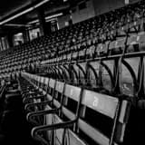Fenway Park Bleachers Black and White Square Fenway Park Bleachers black and white