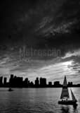 Sail Boat Boston Harbor Black and White Vertical Sail Boat Boston Harbor black and white