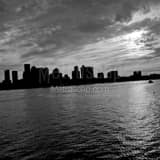 Tug Boat Boston Harbor Black and White Square Tug Boat Boston Harbor black and white