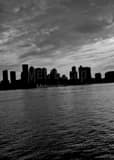 Tug Boat Boston Harbor Black and White Vertical Tug Boat Boston Harbor black and white