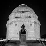 Mckinley Park Memorial Black and White Square Mckinley Park Memorial black and white