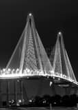 Arthur Ravenel Bridge Charleston Sc Night Black and White Vertical Arthur Ravenel Bridge Charleston Sc Night black and white