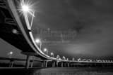Ramp To Ravenel Bridge Black and White Horizontal Ramp To Ravenel Bridge black and white