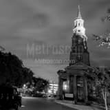Saint Phillips Church Black and White Square Saint Phillips Church black and white