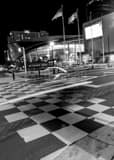 Checkered Crosswalk Nascar Hall Of Fame Black and White Vertical Checkered Crosswalk Nascar Hall Of Fame black and white