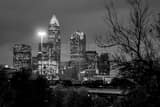 Downtown Charlotte I77 Black and White Horizontal Downtown Charlotte I77 black and white
