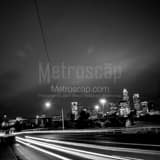 Downtown Charlotte Piedmont Campus Black and White Square Downtown Charlotte Piedmont Campus black and white