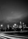 Downtown Charlotte Piedmont Campus Black and White Vertical Downtown Charlotte Piedmont Campus black and white