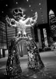 Firebird Sculpture On Tryon Downtown Charlotte Black and White Vertical Firebird Sculpture On Tryon Downtown Charlotte black and white
