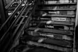 Chicago L Train Steps Black and White Horizontal Chicago L Train Steps black and white