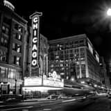 Chicago Theater Black and White Square Chicago Theater black and white