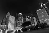 Cloud Gate Bean Black and White Horizontal Cloud Gate Bean black and white