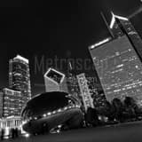 Cloud Gate Bean Black and White Square Cloud Gate Bean black and white