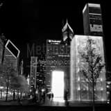 Crown Fountain Millennium Park Black and White Square Crown Fountain Millennium Park black and white