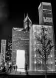 Crown Fountain Millennium Park Black and White Vertical Crown Fountain Millennium Park black and white
