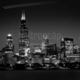 Downtown Chicago Skyline From Adler Planetarium Black and White Square Downtown Chicago Skyline From Adler Planetarium black and white