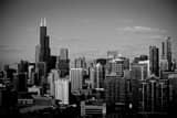 Downtown Chicago Willis Tower Black and White Horizontal Downtown Chicago Willis Tower black and white