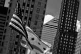 Flags Along Michigan Avenue Bridge Black and White Horizontal Flags Along Michigan Avenue Bridge black and white