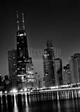 John Hancock Building North Ave Beach Black and White Vertical John Hancock Building North Ave Beach black and white