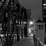 Kinzie Street Bridge Black and White Square Kinzie Street Bridge black and white