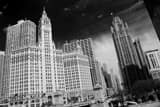 Magnificent Michigan Avenue Tribune Wrigley Building Black and White Horizontal Magnificent Michigan Avenue Tribune Wrigley Building black and white
