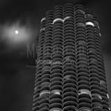 Marina City Towers Black and White Square Marina City Towers black and white