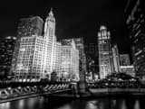 Michigan Avenue Black and White Horizontal Michigan Avenue black and white