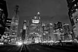 Michigan Avenue Over Chicago River Black and White Horizontal Michigan Avenue Over Chicago River black and white