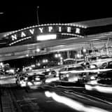 Navy Pier Sign Black and White Square Navy Pier Sign black and white