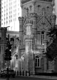 Old Chicago Water Tower Black and White Vertical Old Chicago Water Tower black and white