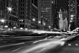 Traffic on Michigan Avenue at Monroe black and white Pictures Horizontal Traffic on Michigan Avenue at Monroe black and white Pictures