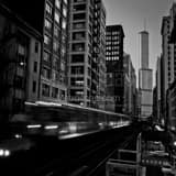Trump Tower L Train Adams Wabash Station Black and White Square Trump Tower L Train Adams Wabash Station black and white