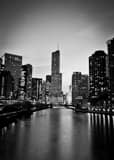 Trump Tower Chicago River Black and White Vertical Trump Tower Chicago River black and white