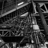 Under Lake And State L Station Black and White Square Under Lake And State L Station black and white