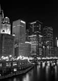 Wacker Drive Chicago Riverwalk Black and White Vertical Wacker Drive Chicago Riverwalk black and white